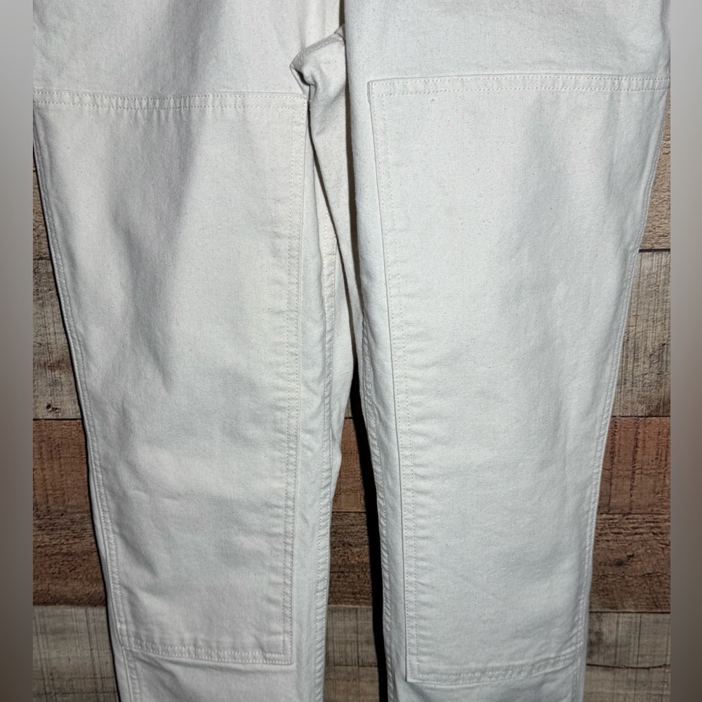 REI Co-op Overalls Women’s Trailsmith Canvas Size 6 Cream Double Knee Bibs Gorp - Picture 5 of 10
